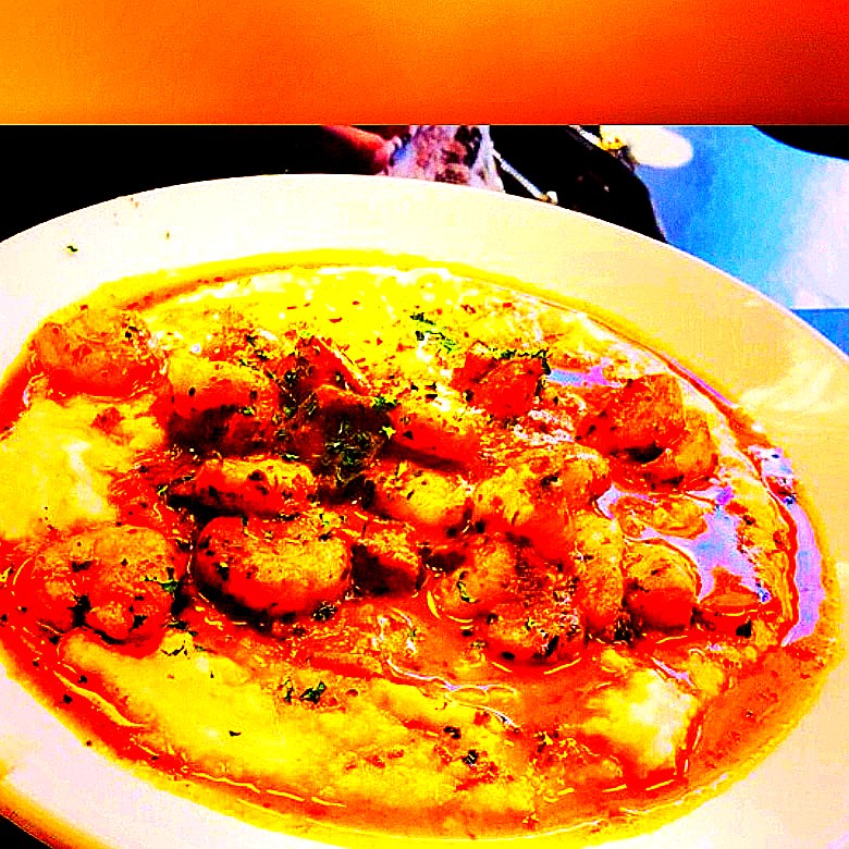 Creole shrimp and grits breakfast brunch at Orleans