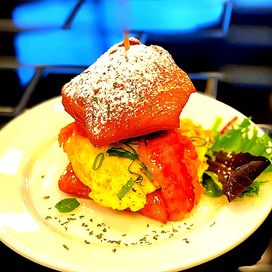 French Quarter Breakfast Stack — from 7AM Orleans Brews and Beignets