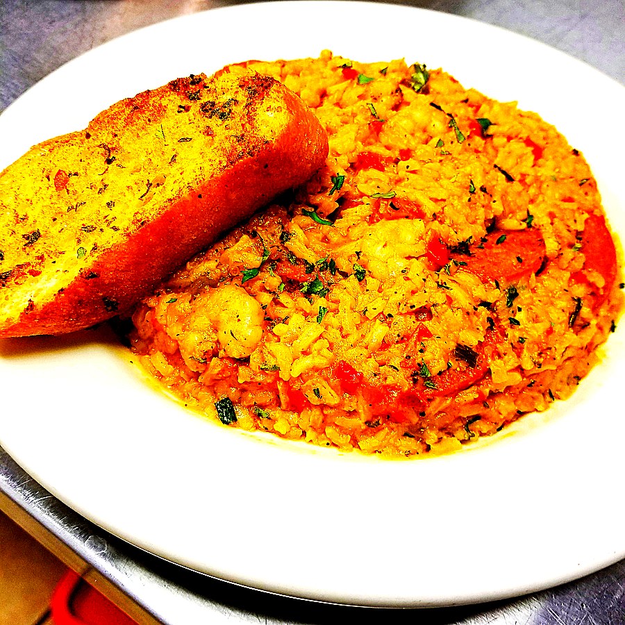 Creole jambalaya lunch at Orleans